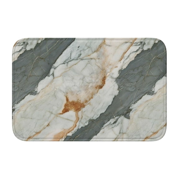 Crystal Velvet Floor Mat 23.6x15.7in Square Lock Edge Easy Cleaning Using Woven Technique Corrosion Resistant Bottom Drop Plastic Gainsboro Marble_4