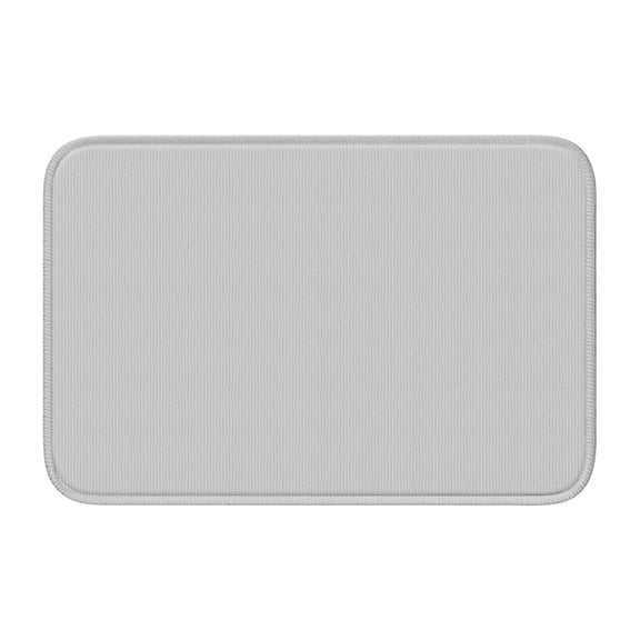 Crystal Velvet Floor Mat 23.6x15.7in Square Lock Edge Easy Cleaning Using Woven Technique Corrosion Resistant Bottom Drop Plastic Light Grey