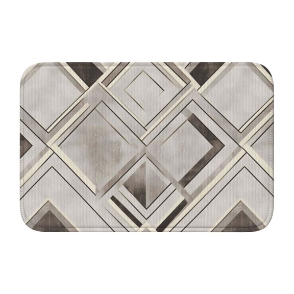 Crystal Velvet Floor Mat 23.6x15.7in Square Lock Edge Easy Cleaning Using Woven Technique Corrosion Resistant Bottom Drop Plastic Lightslategray Geometric Lines_1