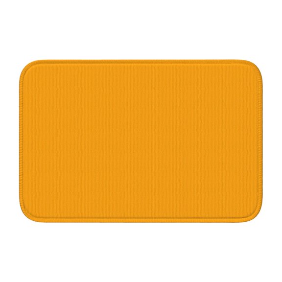 Crystal Velvet Floor Mat 23.6x15.7in Square Lock Edge Easy Cleaning Using Woven Technique Corrosion Resistant Bottom Drop Plastic Orange Yellow