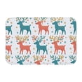 thumbnail image 1 of Crystal Velvet Floor Mat 23.6x15.7in Square Lock Edge Easy Cleaning Using Woven Technique Corrosion Resistant Bottom Drop Plastic Playful Reindeer Pattern, 1 of 6