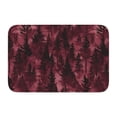 thumbnail image 1 of Crystal Velvet Floor Mat 23.6x15.7in Square Lock Edge Easy Cleaning Using Woven Technique Corrosion Resistant Bottom Drop Plastic Realistic Forests Camouflage Pattern Conifer Maroon_3, 1 of 7