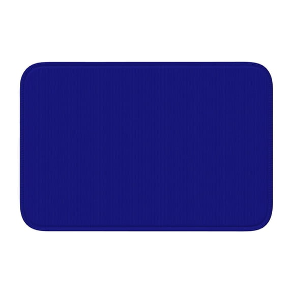 Crystal Velvet Floor Mat 23.6x15.7in Square Lock Edge Easy Cleaning Using Woven Technique Corrosion Resistant Bottom Drop Plastic Royal Blue