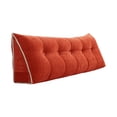 thumbnail image 1 of Velvet Headboard Wedge Pillow King Double Size Backrest Cushion for Bed with Removable Washable Cover Bedside Support Bolster Reading Pillow for Daybed Bunk Bed Dorm, 1 of 4