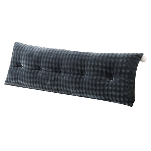 Velvet Headboard Wedge Pillow King Double Size Backrest Cushion for Bed with Removable Washable Cover Bedside Support Bolster Reading Pillow for Daybed Bunk Bed Dorm