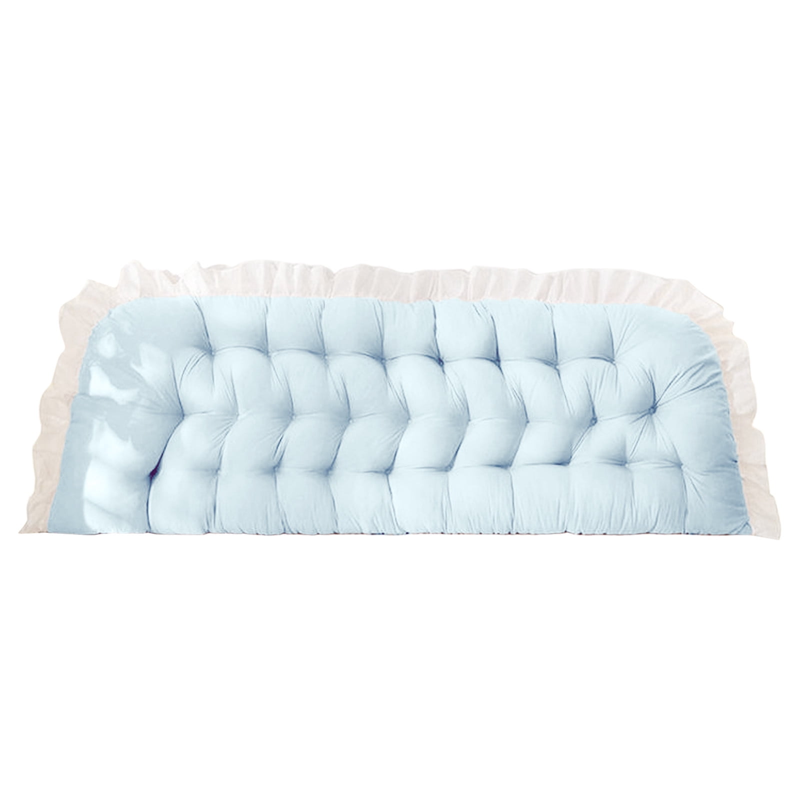 Velvet Headboard Wedge Pillow King Double Size Backrest Cushion for Bed with Removable Washable Cover Bedside Support Bolster Reading Pillow for Daybed Bunk Bed Dorm