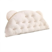 Velvet Headboard Wedge Pillow King Double Size Backrest Cushion for Bed with Removable Washable Cover Bedside Support Bolster Reading Pillow for Daybed Bunk Bed Dorm