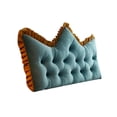 thumbnail image 1 of Velvet Headboard Wedge Pillow King Double Size Backrest Cushion for Bed with Removable Washable Cover Bedside Support Bolster Reading Pillow for Daybed Bunk Bed Dorm, 1 of 5