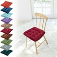 thumbnail image 1 of Crystal Velvet Seat Cushion 15.75x15.75in Thick Chair Cushions for Dining Chairs Office Chair Pad with Straps Non Slip Removable Washable by PALIFEUR, 1 of 6