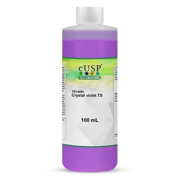 Crystal Violet Test Solution 100ml Lab-Grade Staining Reagent for Scientific Applications