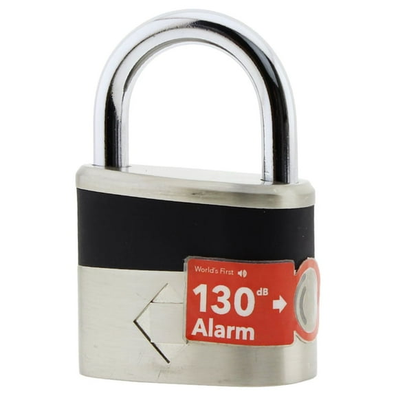 Crystal Vision SHPLA 10mm Heavy Duty Padlock, 130db Alarm, Weather Proof, Anti Theft
