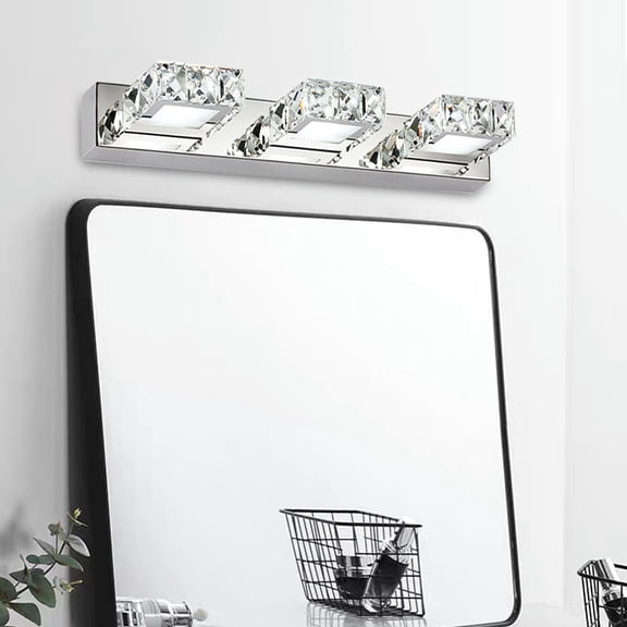 Crystal Wall Sconce Lighting Bathroom Vanity Wall Light Over LED Mirror Light