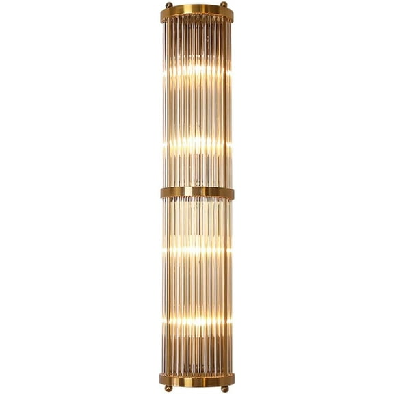 Crystal Wall Sconce Lighting Fixture Postmodern Wall Lamp, Indoor Gold Metal Wall Mount Light, Long Wall Sconces E14 Vanity Lamps for Bedroom Bedside Hallway Living Room