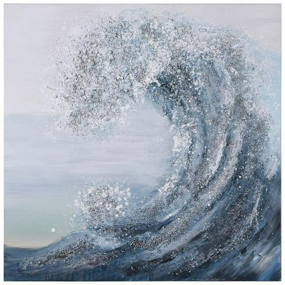 Crystal Wave Textured Metallic Hand Painted Wall Art by Martin Edwards