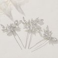 thumbnail image 1 of Crystal Wedding Hair Pins Gold Leaf Hair Piece Rhinestone Bride Hair Accessories for Women (Gold), 1 of 4