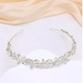 thumbnail image 1 of Crystal Wedding Headbands For Brides RhinestoneSlim Bridal Headpieces For Women Handmade Hair Bands For Girls (Silver), 1 of 4