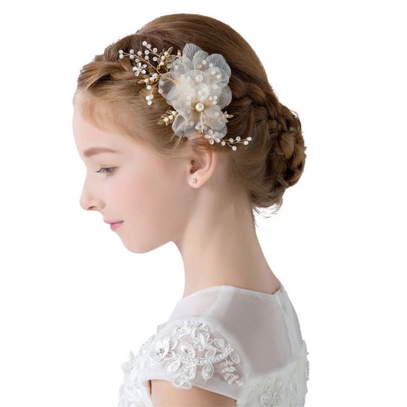 Crystal Wedding Headpiece Gold Princess Headband Pearl Bridal Hair Vine Tiara Queen Hair Accessories