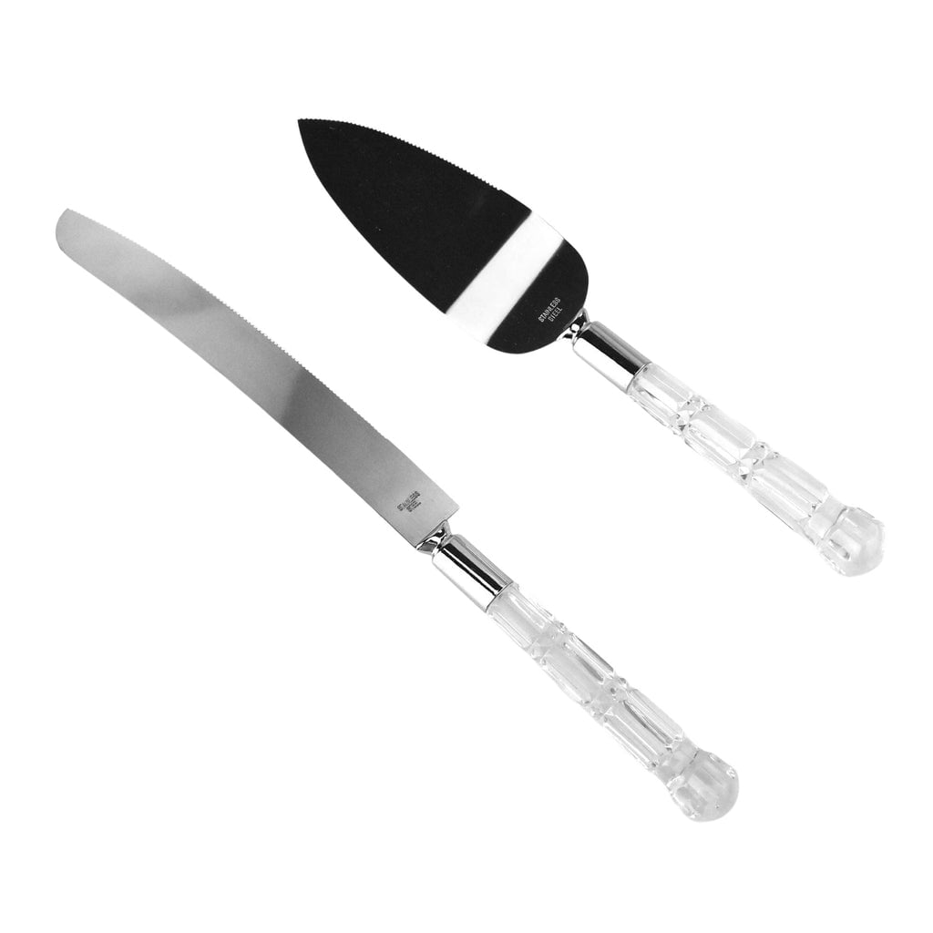 Crystal Wedding Knife and Cake Cutter Set, 131/4Inch, 2Piece