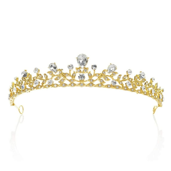 Crystal Wedding Tiara for Bride & Flower Girls - Princess Tiara Headband Pageant Crown, Bridal Hair Jewelry for Women and Girls, Silver