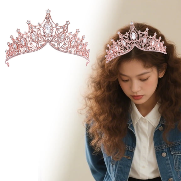 Wedding for Women, Royal Headband, Rhinestone Princess Hair Accessories for Prom Birthday