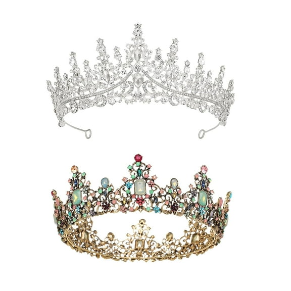 Crystal Wedding Tiara for Women,Royal Queen Crown, Princess Tiara Hair Accessories for Quinceanera Pageant Prom Birthday Party