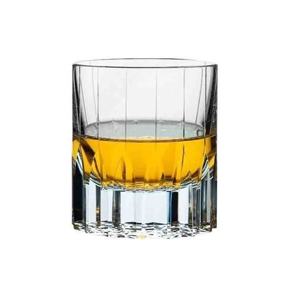 Crystal Whiskey Glasses, 8.8Oz Fine Carved Heavy Base Old Fashioned Bourbon Glasses
