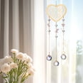 thumbnail image 1 of Crystal Wind Chime, Kadlawus White Crystal Wind Chime Garden Set, Light Ornaments Patio Decoration with Heart Pendant, Natural Crystal Sunshine Catcher, Healing Sound for Outdoor and Indoor Spaces, 1 of 6