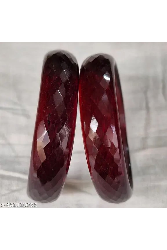 Crystal Wine Color 2 PCS Crystal Handmade Bangle bracelet For Girls And women