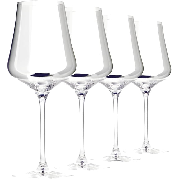 Crystal Wine Glasses, Set of 4 with Gift Boxes - Premium, Universal Wine Glass for Red and White Wine - Dishwasher Safe, Lead-Free, 16 oz.