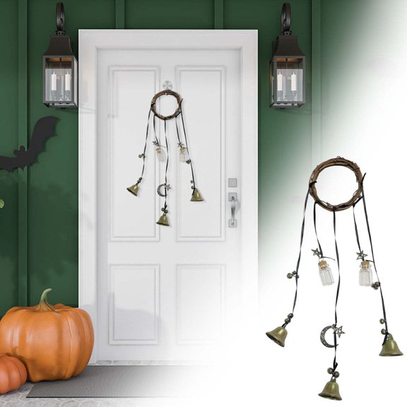 Crystal Witch Bell Wind Chime, Rattan Hanging Wind Chime for Outside Garden Patio Porch Yard Balcony Home Decor