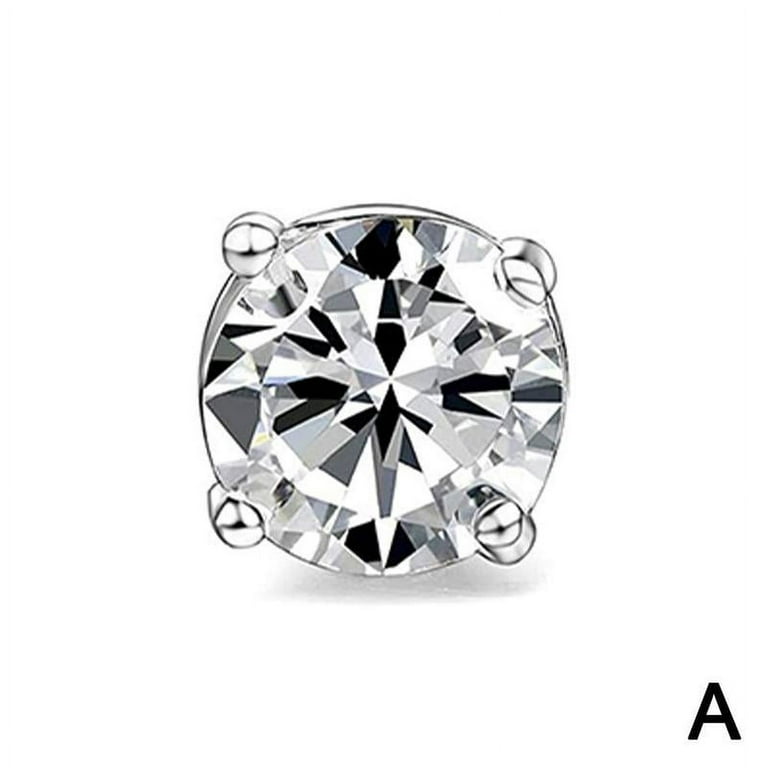 Crystal Women Mens Clip On Earrings Non Piercing Zircon Magnetic Ear Stud Top X1O3