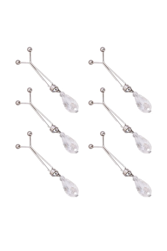 Crystal Y Shape Scarf Pin Clip Zinc Alloy Waist Cinching Tool For Pants Skirt Dress