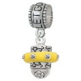 thumbnail image 1 of Crystal Yellow Spinner - Let Go Let God Charm Bead, 1 of 1