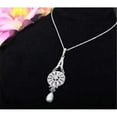 thumbnail image 1 of Crystal and Pearl Drop Pendant Necklace, 1 of 1