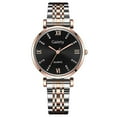 thumbnail image 1 of Crystal and Rose Gold Crystal Minimalist Roman Numeral Watch, 1 of 1