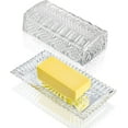 thumbnail image 1 of Crystal Lid Butter Dish, 8" Classic Glass Two-Piece Butter Dish with Lid | Butter Rack | Dishwasher Safe, 1 of 5