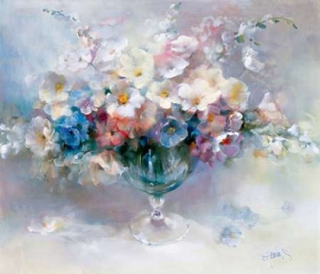 Crystal flowers Canvas Art - Willem Haenraets (24 x 24)