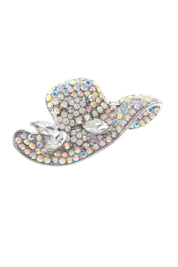 Crystal hat Brooch