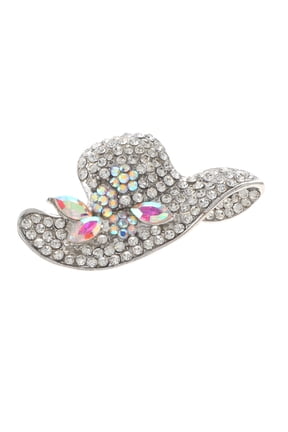 Crystal hat Brooch