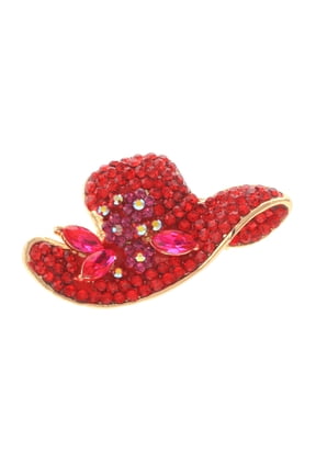 Crystal hat Brooch