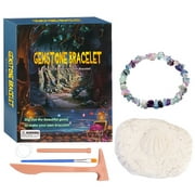 Crystal tone Dig Kit for Kids  Mining Kit for DIY Bracelet Making Excavate Simulation Digging Kit Geology Natural Science Toys
