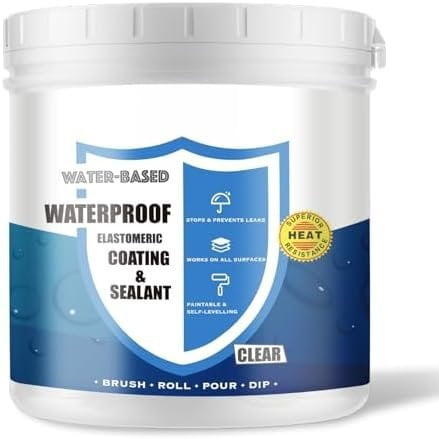 CrystalClear 500% Elastic Coating - 18oz - Self-Leveling Liquid Rubber Sealant for Roofs/Pools/Bathrooms - UV-Resistant & -40?F to 300?F - Professional Leak Repair