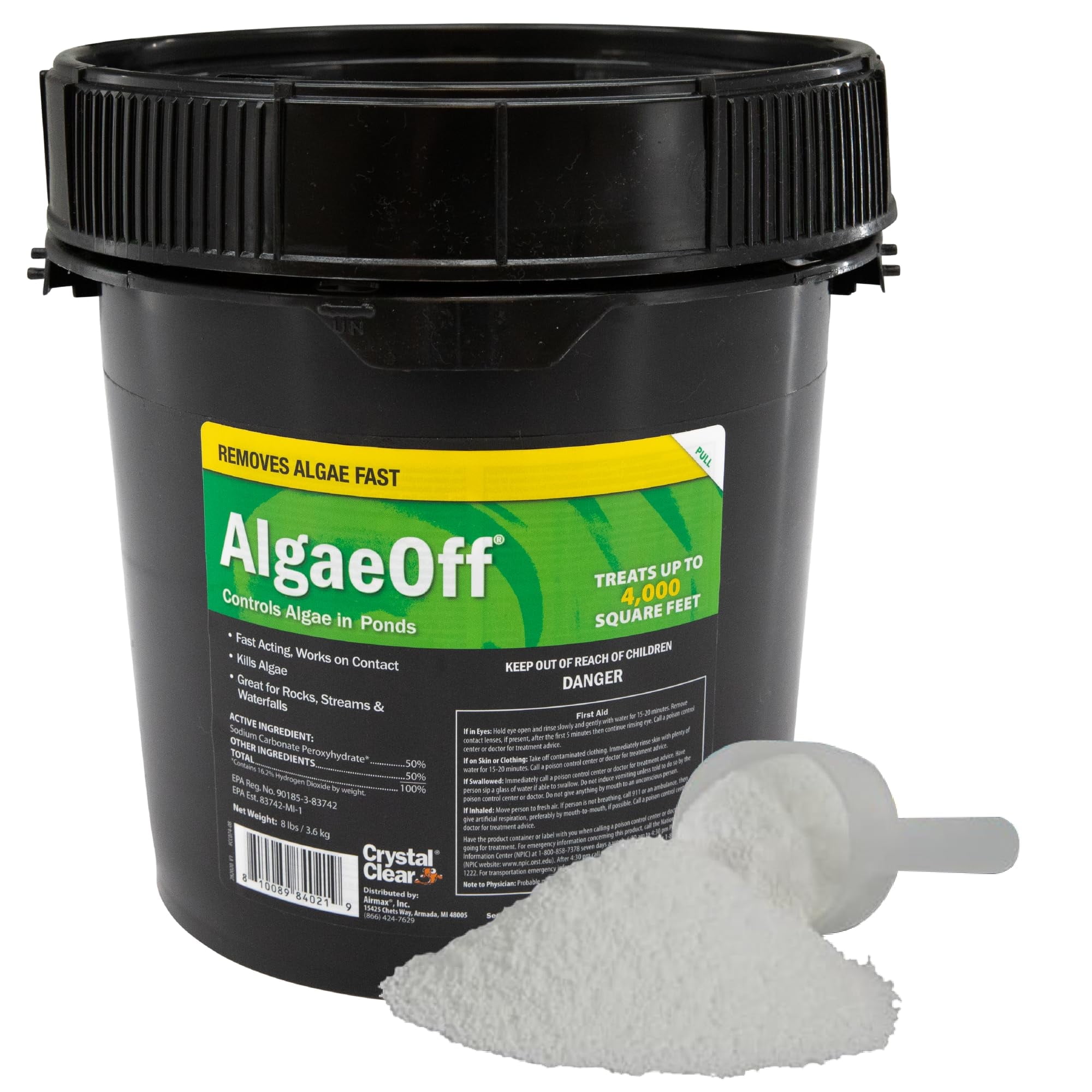 CrystalClear AlgaeOff 8 lbs Pond and Waterfall Cleaner