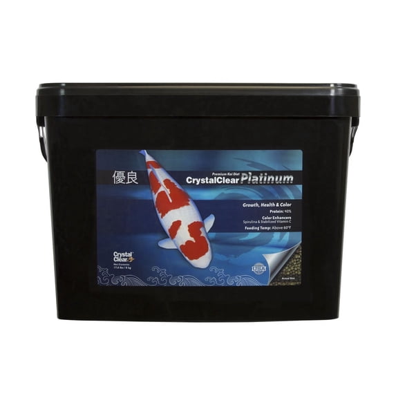 CrystalClear Platinum Rapid Growth Koi Fish Food, 3mm Pellets, 17.6 Pounds