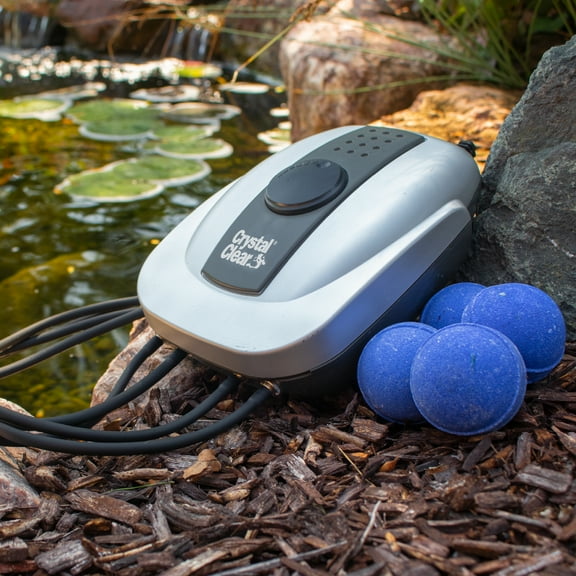 CrystalClear PondAir 4 Aeration Kit for Small Ponds & Water Gardens, Improve Water Oxygenation