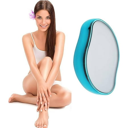 CrystalGlide: Reusable Crystal Hair Eraser for Effortless Hair Removal. Experience The Magic of Crystal Hair Remover with Gentle Skin Exfoliation. Perfect for Men and Women.(Glossy Red)