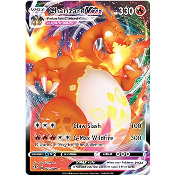 Crystalcommerce Charizard VMAX - 020/189 - Ultra Rare Collectible Card