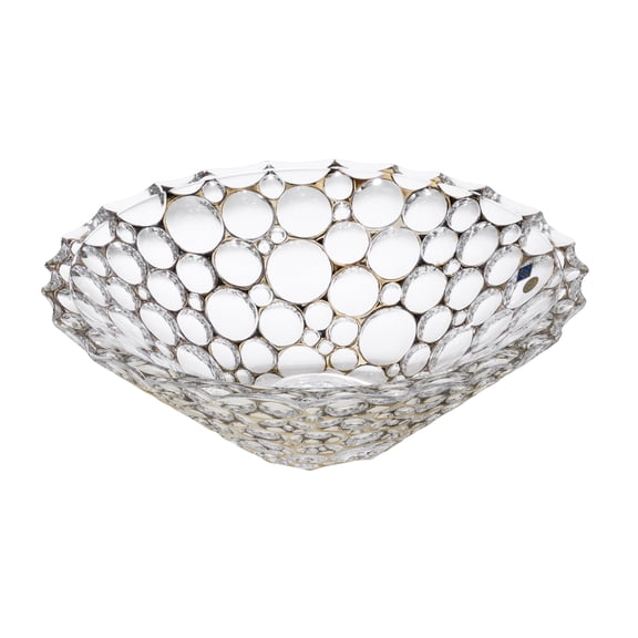 Crystalex JS36912 12-inch Crystal Lisboa Vase with Platinum Web