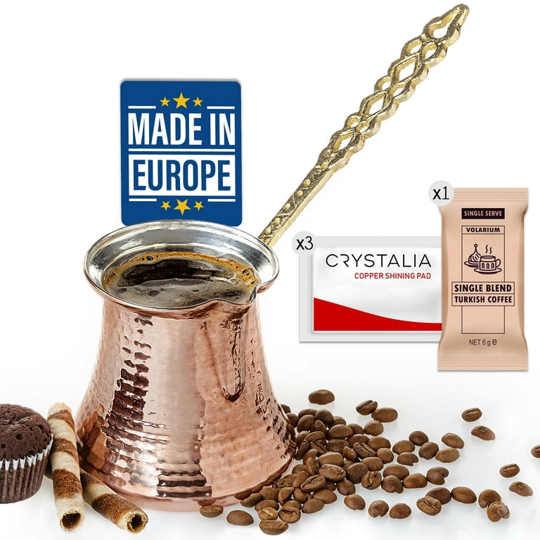 Turka Coffee Maker 10 oz - Turkish Cezve Coffee Pot Copper 300 ml