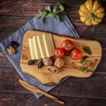 thumbnail image 1 of Crystalia Handmade Olive Wood Cutting Board and Knife for Kitchen, Solid Wood Serving Board, 1 of 7